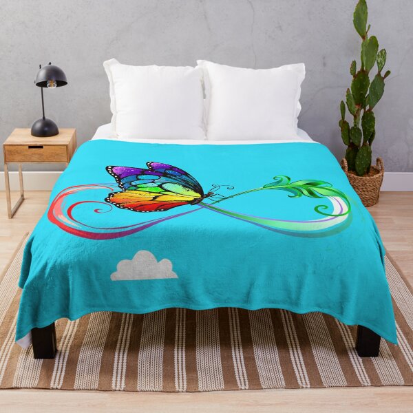 encanto colored butterfly encanto isabella colored butterfly purple green yellow orange Throw Blanket RB3005 product Offical encanto Merch