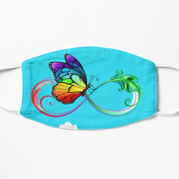 encanto colored butterfly encanto isabella colored butterfly purple green yellow orange Flat Mask RB3005 product Offical encanto Merch